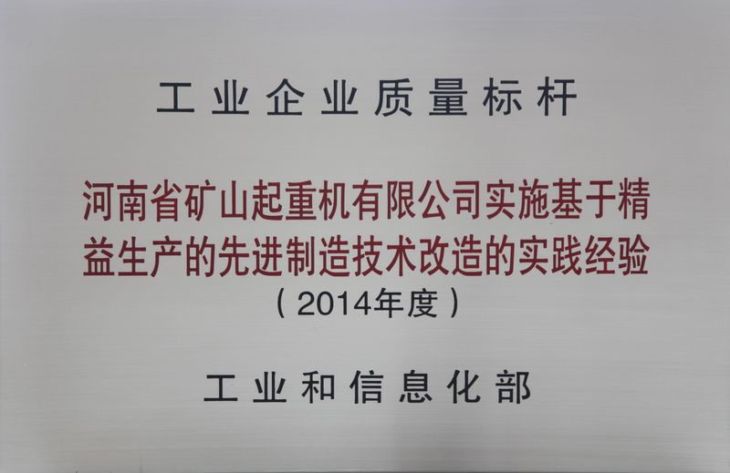 雙標(biāo)桿！河南礦山典型經(jīng)驗再次入選全國質(zhì)量標(biāo)桿